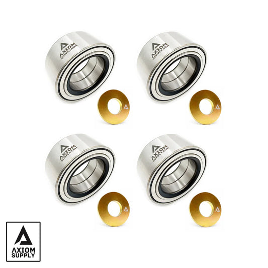 Axiom Supply Polaris Lifetime Warranty Wheel Bearing 4 Pack w/ Axle Washers and Free Shipping