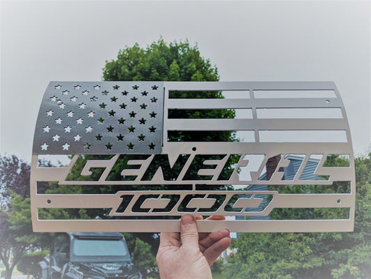 Polaris General Charcoal/White exhaust flag