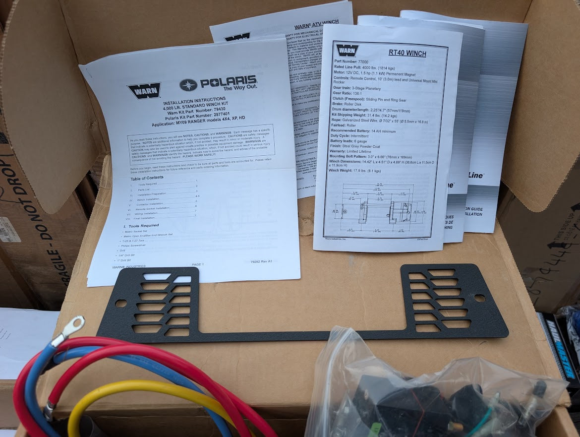 Warn Winch kit for Ranger *Free Shipping*