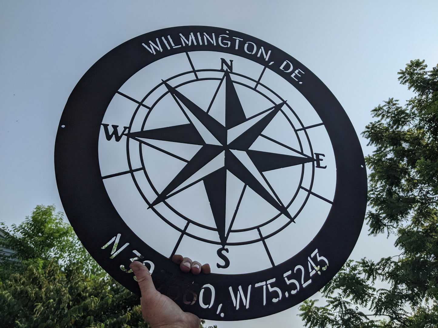 Custom monogram compass